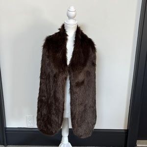 Jones New York Faux Fur Sweater Vest